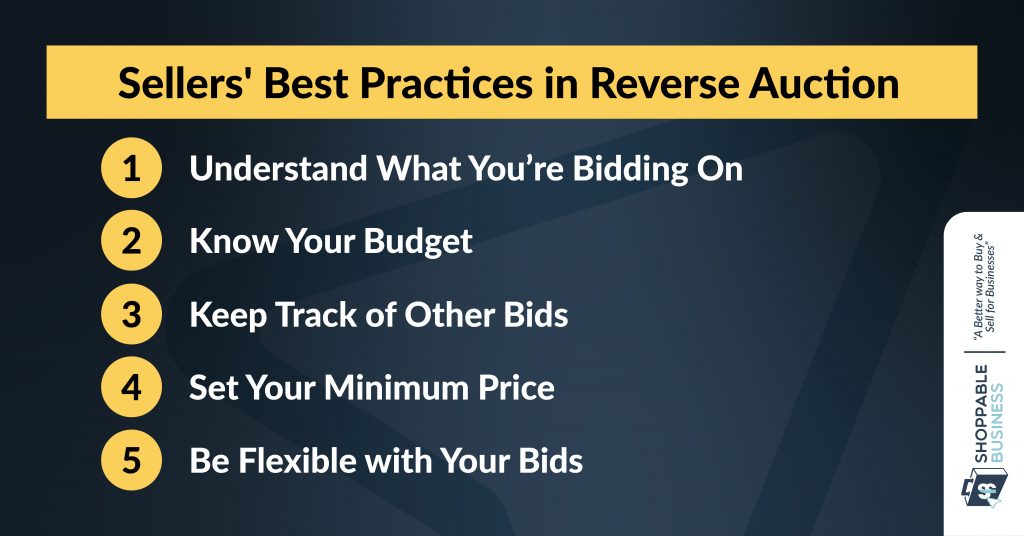 Sellers reverse auction best practices