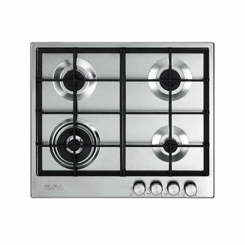Elba EL 65-445 60cm Built-in Gas Cooktop | Stainless Steel | 4 Burners | Made in Italy for business procurement