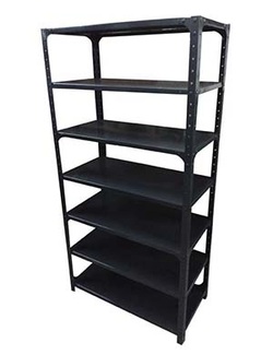 MJD Steel Shelving Rack – 7 Adjustable Shelves, Heavy-Duty Storage, Dark Gray for business procurement