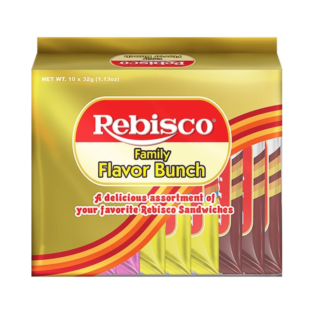 Rebisco Cracker Sandwich Flavor Bunch I Delicious Filled Crackers Multi-Pack (10 x 32g Pack) for business procurement