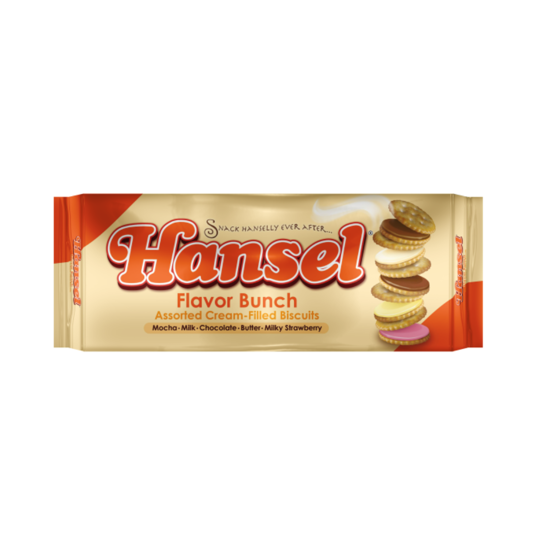 Rebisco Hansel Flavor Bunch I Premium Cream-Filled Sandwich Cookies Multi-Pack (10 x 31g) for business procurement