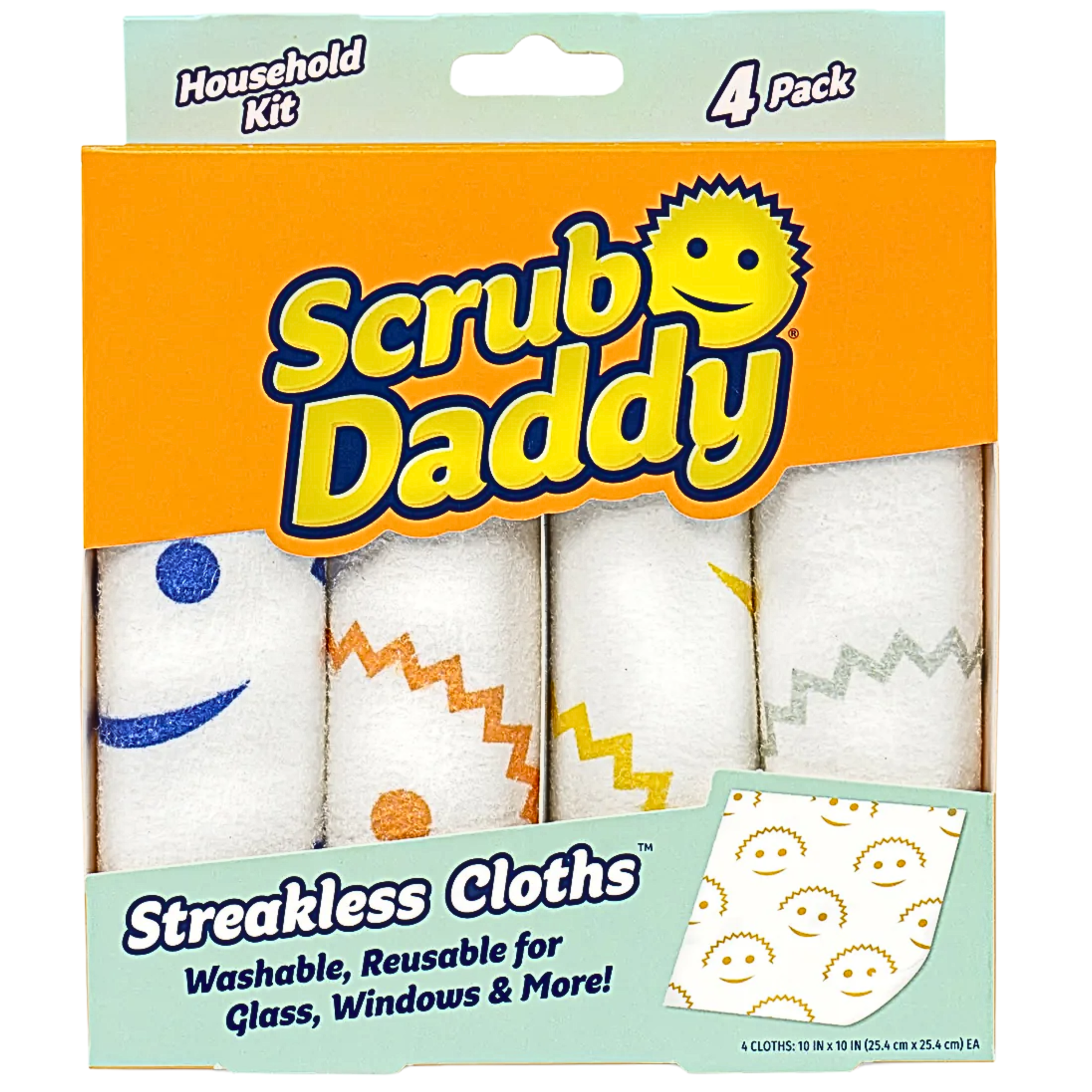 Scrub Daddy Streakless Cloths Reusable 4ct for business procurement