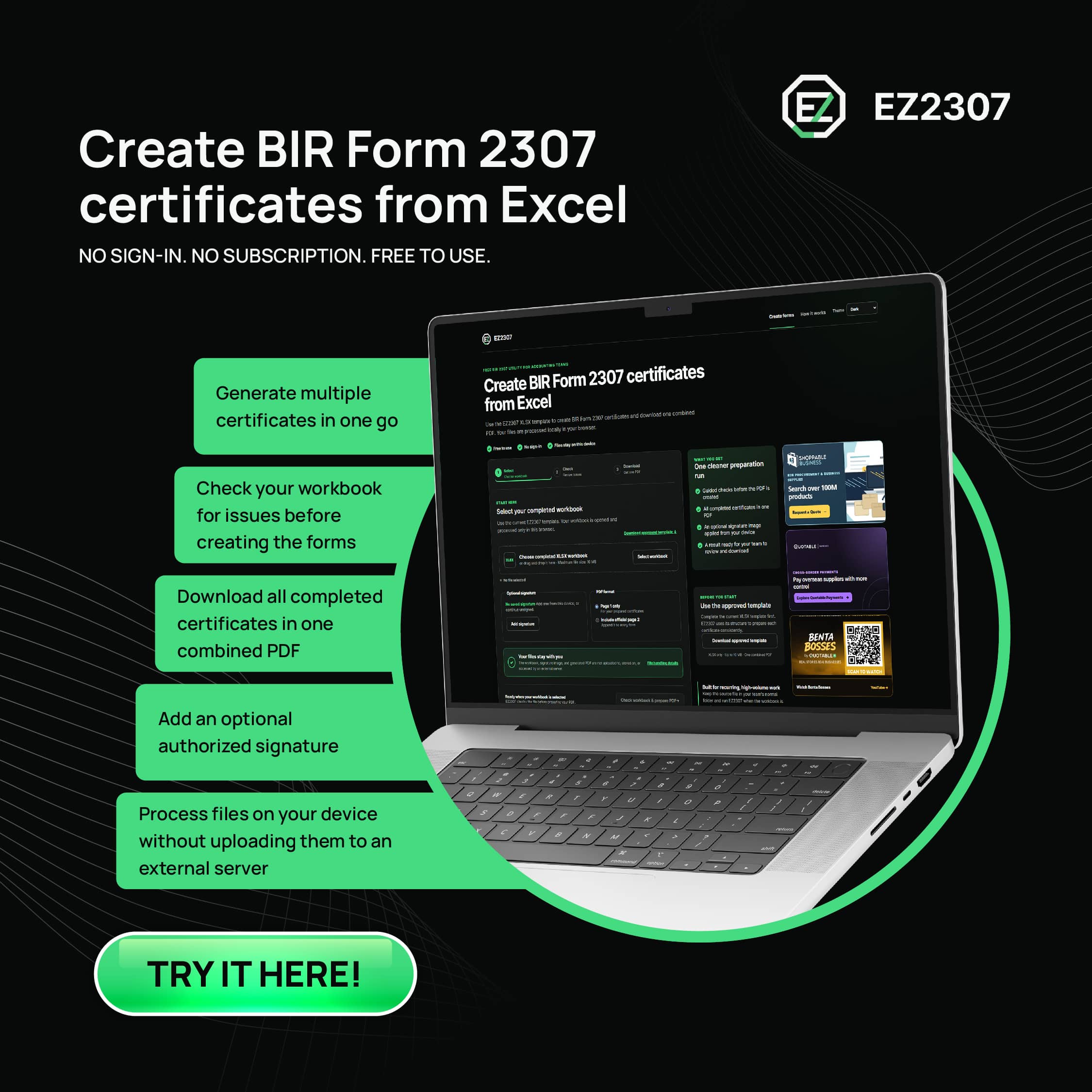 Ez2307-01 BIR Form 2307
