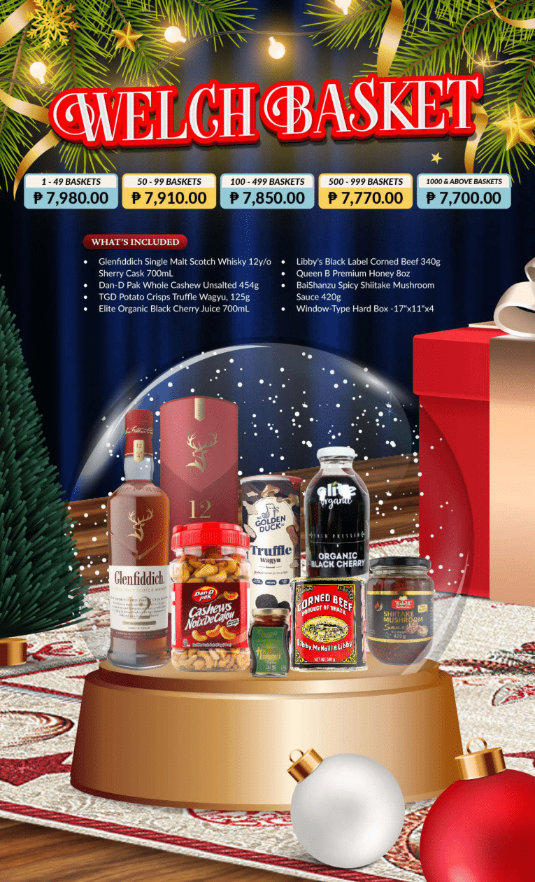 Christmas Baskets For Philippine Companies Christmas Welch Basket premium holiday hamper